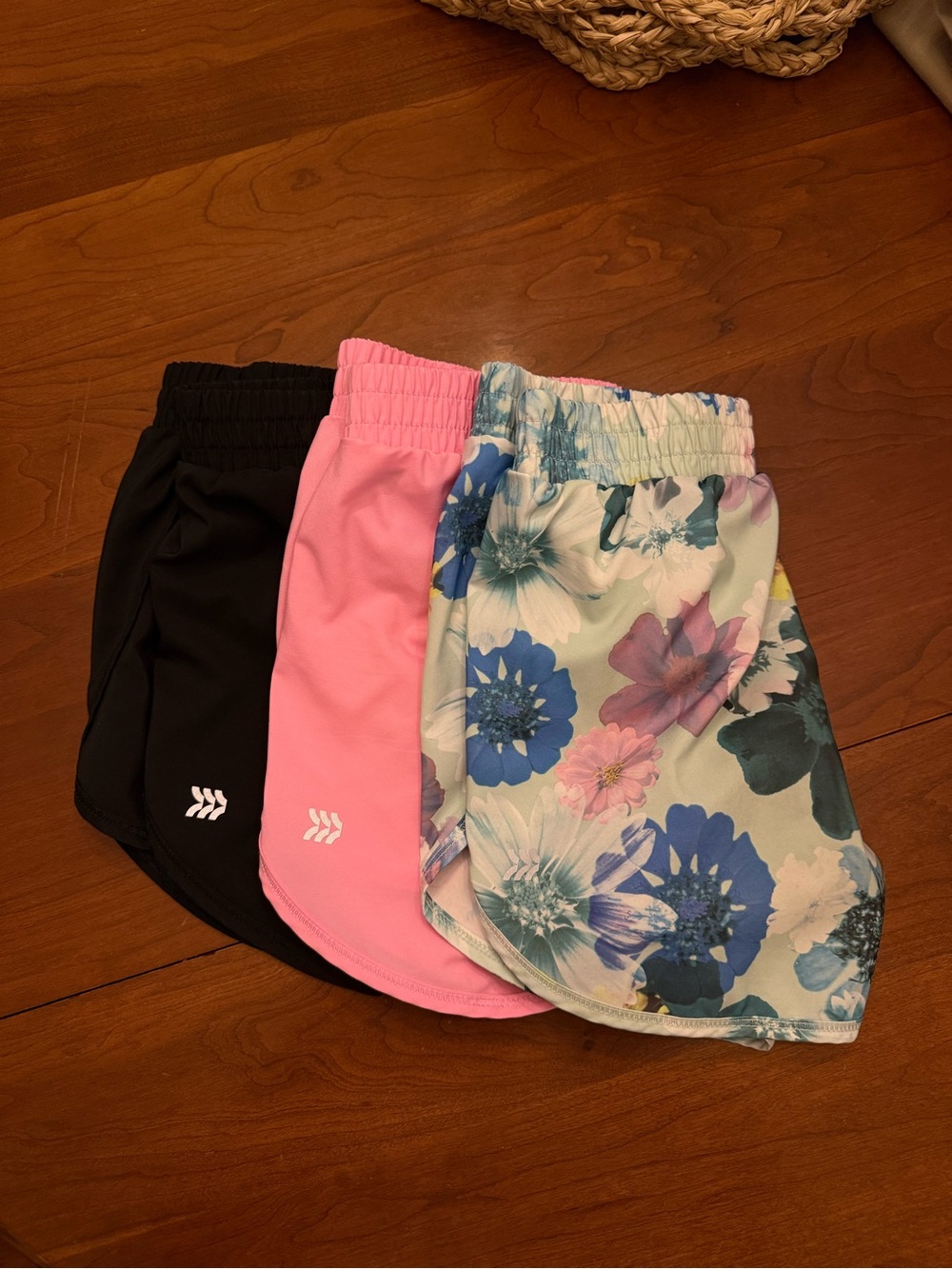 Girls' All in Motion Size 8 Shorts- Black, Pink & Floral